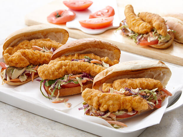 Step 4 Crispy Chicken Po'Boy with Spicy Remoulade Slaw Step 4