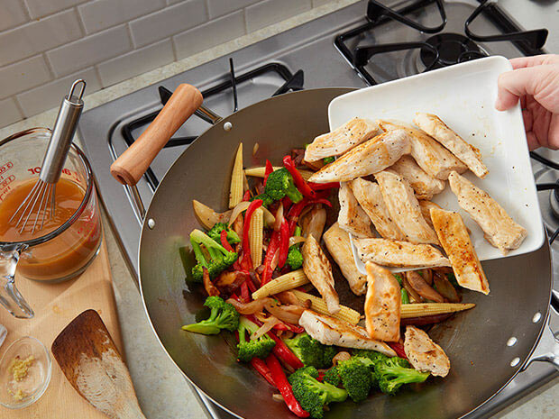 Step 3 Quick and Easy Stir Fry Chicken Strips with Orange Glaze Step 3