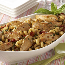 Garlic Chicken and Sun-Dried Tomato Pasta Salad