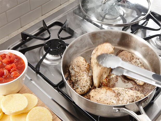 Step 1 Chicken with Tomatoes and Polenta Step 1