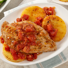 Gluten-Free Chicken with Tomatoes and Polenta
