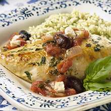Greek Chicken with Tomatoes and Feta