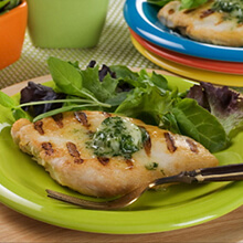 Grilled Chicken with Basil Butter