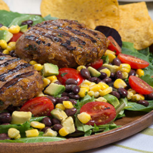 Turkey Burger and Veggie Nacho Platter