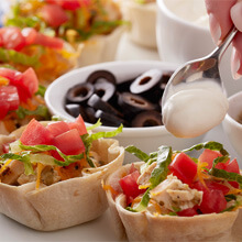 Mini Chicken Taco Bowls