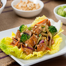 Moo Shu Chicken Cabbage Cups