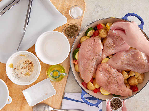 Step 2 Rustic One Pan Chicken Siciliano Recipe | Perdue Step 2