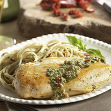 Pesto Chicken with Sun-dried Tomatoes