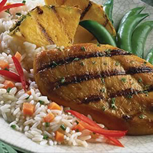 Coconut Curry Chicken with Grilled Pineapple