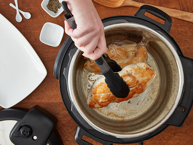Step 1 Pressure Cooker Chicken and Rice Step 1