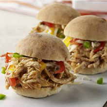 Pulled Chicken Sliders with Mango Barbecue Sauce