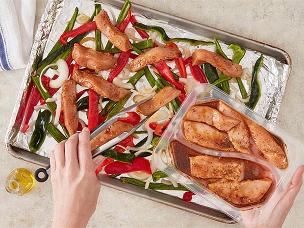 Step 2 Sheet Pan Chili-Lime Chicken Fajitas Step 2