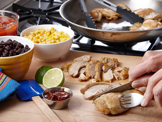 Step 2 Skillet Chicken With Chipotle Corn Salsa Step 2