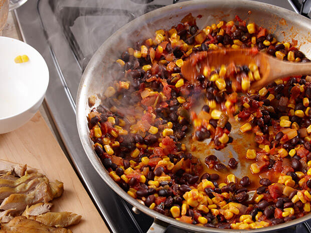 Step 3 Skillet Chicken With Chipotle Corn Salsa Step 3