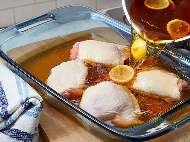 Sweet Tea Brined Grilled Chicken with Peach BBQ Sauce Step 1