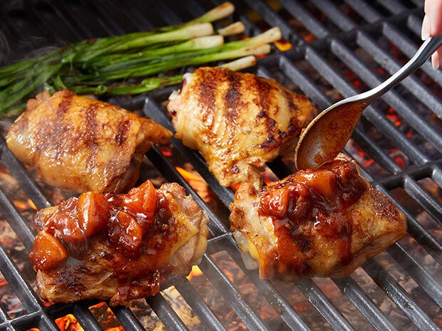 Sweet Tea Brined Grilled Chicken with Peach BBQ Sauce Step 3