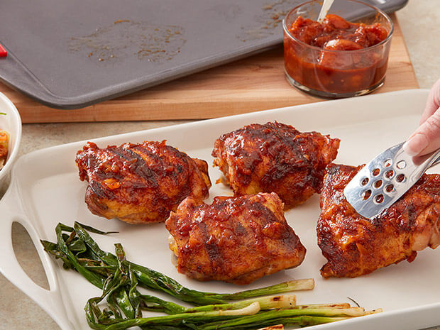 Sweet Tea Brined Grilled Chicken with Peach BBQ Sauce Step 4