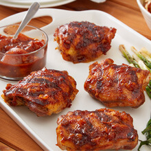 Sweet Tea Brined Grilled Chicken with Peach BBQ Sauce