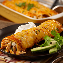 Three Cheese Chicken Enchiladas