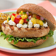 Turkey Burgers with Tropical Salsa