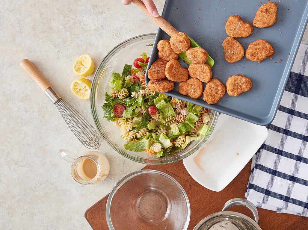 Whole Grain Nuggets Caesar Pasta Salad Step 3
