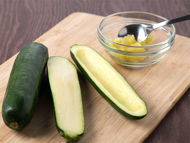 Bulgur and Turkey Stuffed Zucchini Step 1