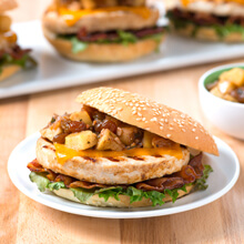 Sweet and Savory Apple Bacon Turkey Burgers