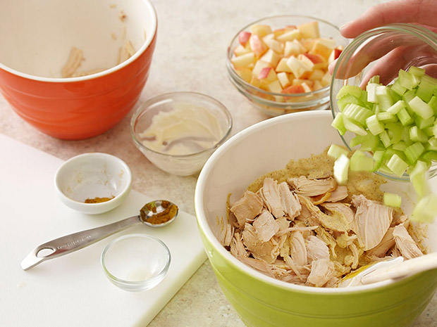 Step 1 Apple and Curry Chicken Salad Step 1