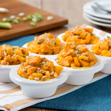 Bite-Sized Buffalo Chicken Mac N' Cheese