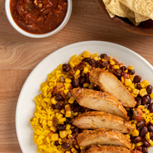 Skillet Chicken with Corn and Salsa