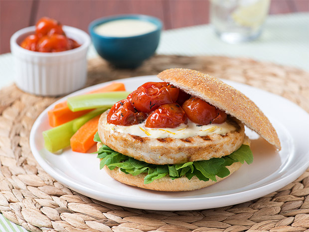 Step 3 Turkey Burgers with Roasted Tomato Jam and Aioli Step 3