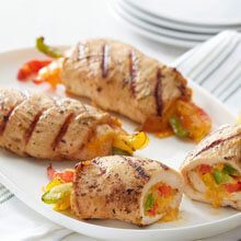 Grilled Chicken Fajita Roll Ups