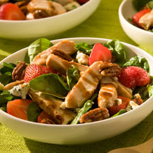 Chicken and Strawberry Spinach Salad