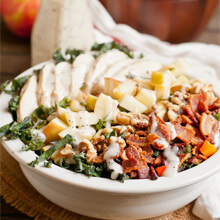 Chicken, Apple and Bacon Kale Salad