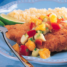 Cool Summer Salsa on Cutlets