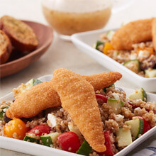 Gluten Free Chicken Tenders and Quinoa Salad