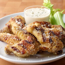 Grilled Parmesan Garlic Chicken Wings