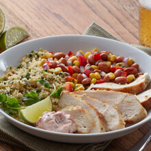 Mojo Chicken And Quinoa Burrito Bowls