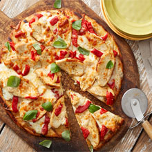 Grilled Chicken and Pimiento Pepper Pizza