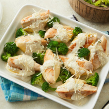 Chicken Stuffed Shells with Alfredo Sauce