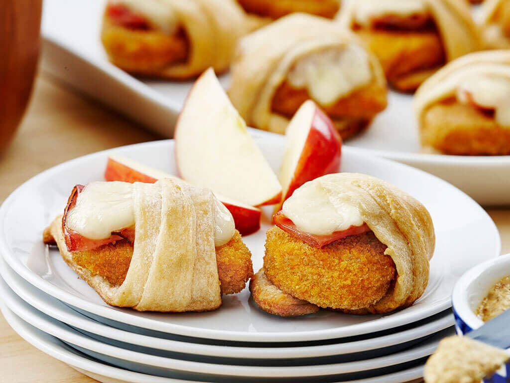 Chicken Cordon Bleu Party Sandwiches