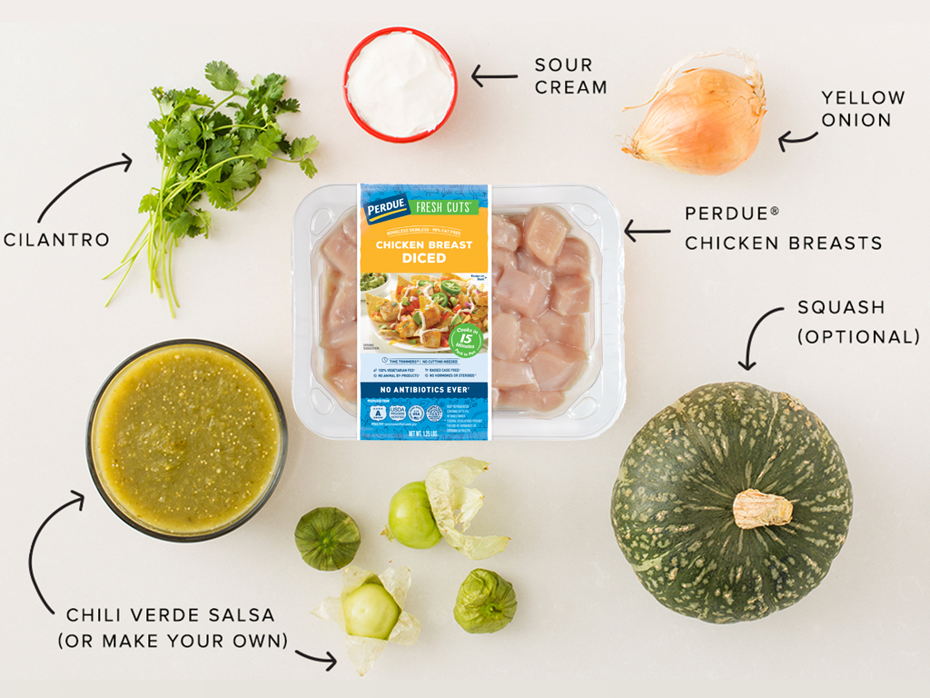Perdue Diced Chicken, Squash, other ingrediency  