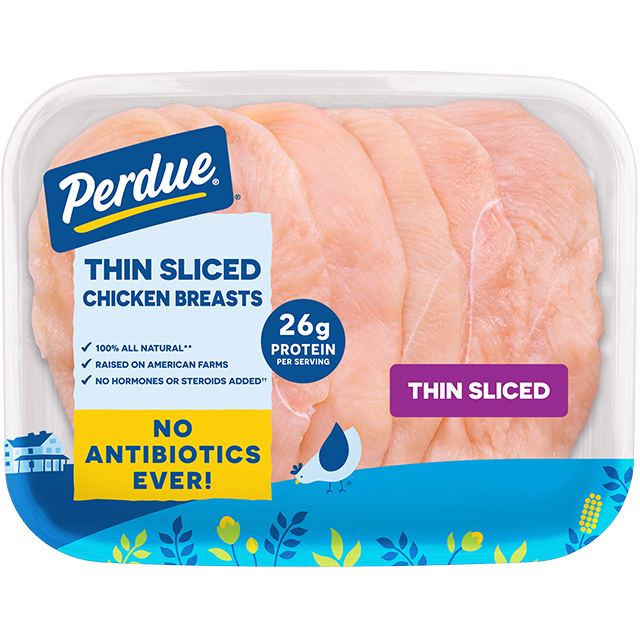 PERDUE&reg; Thin Sliced Boneless Skinless Chicken Breasts