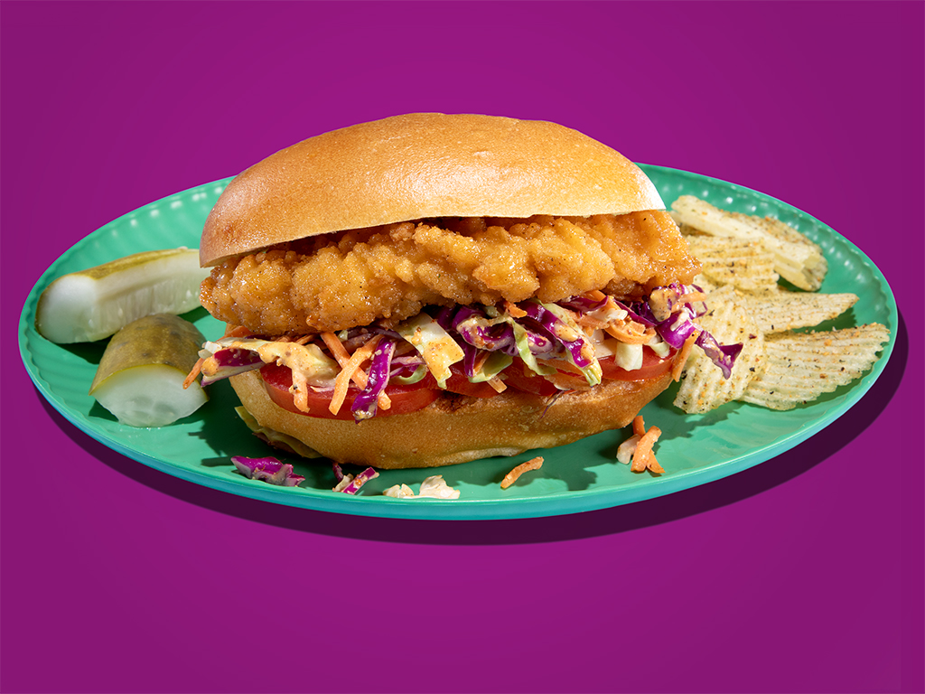 Air Fried Crispy Chicken Po'Boy with Spicy Remoulade Slaw