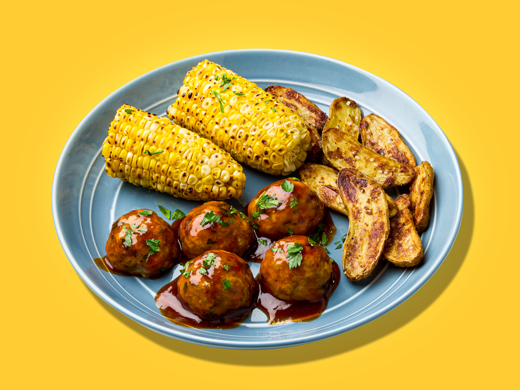 Air Fryer BBQ Chicken Meatballs