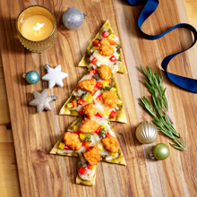Christmas Tree Chicken Flatbreads