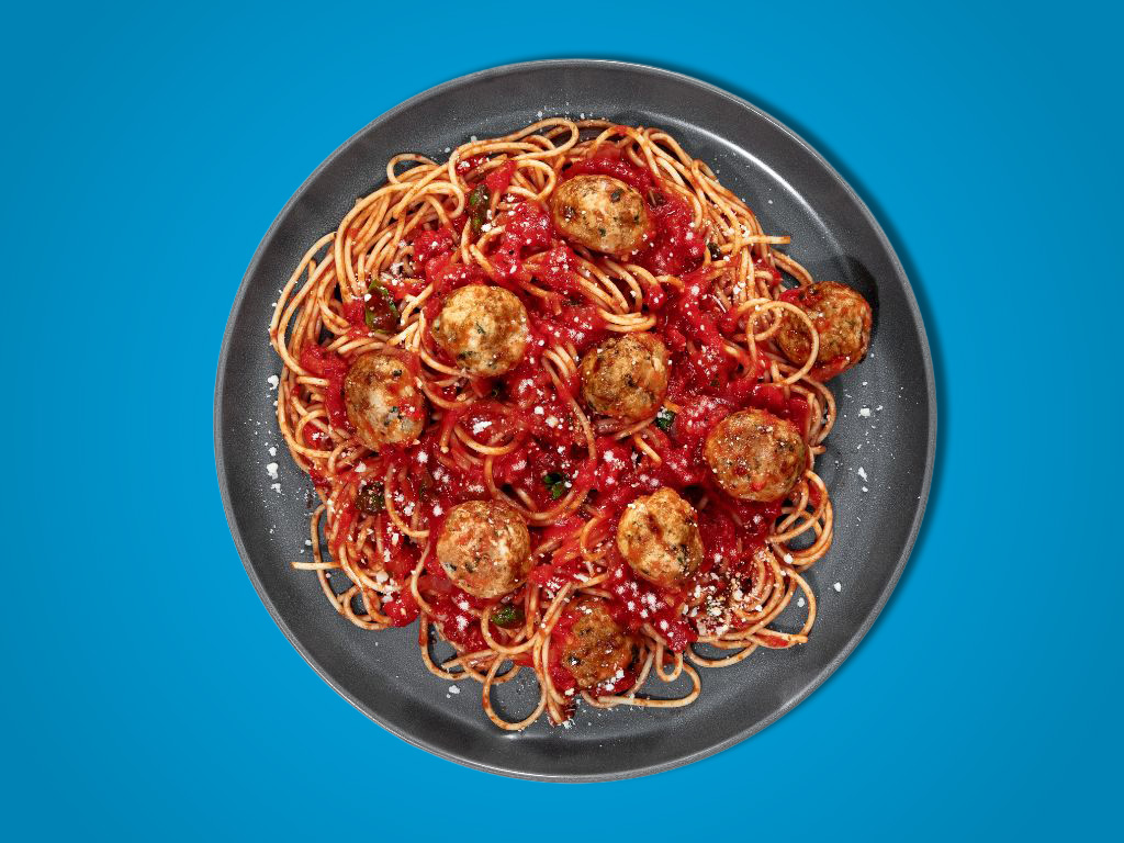 Ground Chicken Meatballs and Tomato Basil Sauce