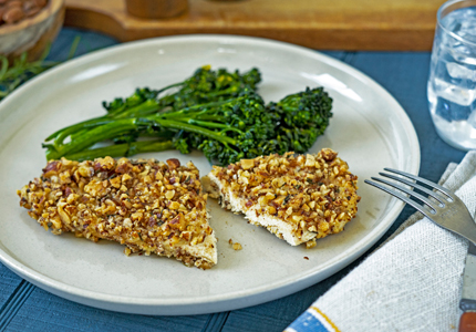Rosemary Almond-Crusted Chicken with Broccolini | PERDUE®