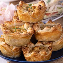 Apricot Chicken Puff Pastry Cups