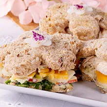 Chicken, Apple & Cheddar Tea Sandwiches